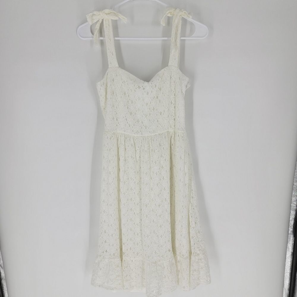 NSR boho lace white cream dress tank top country